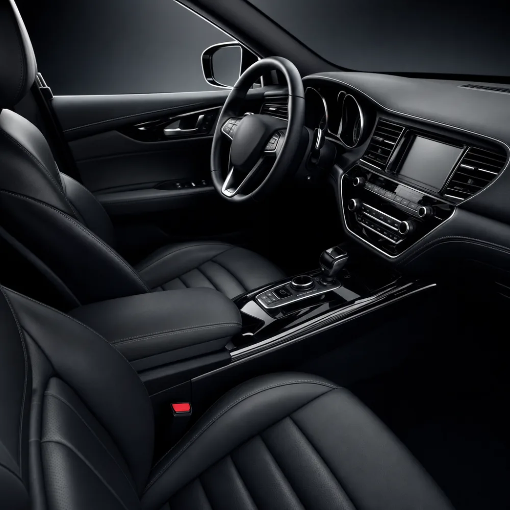 A pristine, freshly detailed vehicle interior at Mirror Finish Detail Co.